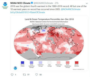 2018 Was the Hottest Year in Europe and the Middle East on Record